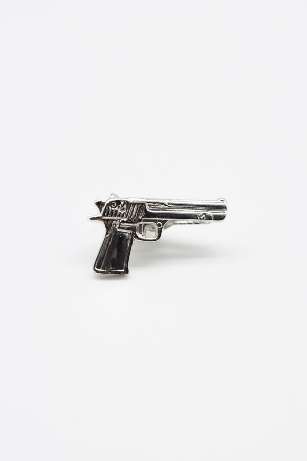 silver short gun tie clip dgrie