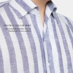 heavy navy stripe linen shirt dgrie