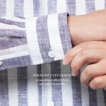 heavy navy stripe linen shirt dgrie 3