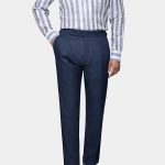 heavy navy stripe linen shirt dgrie 4