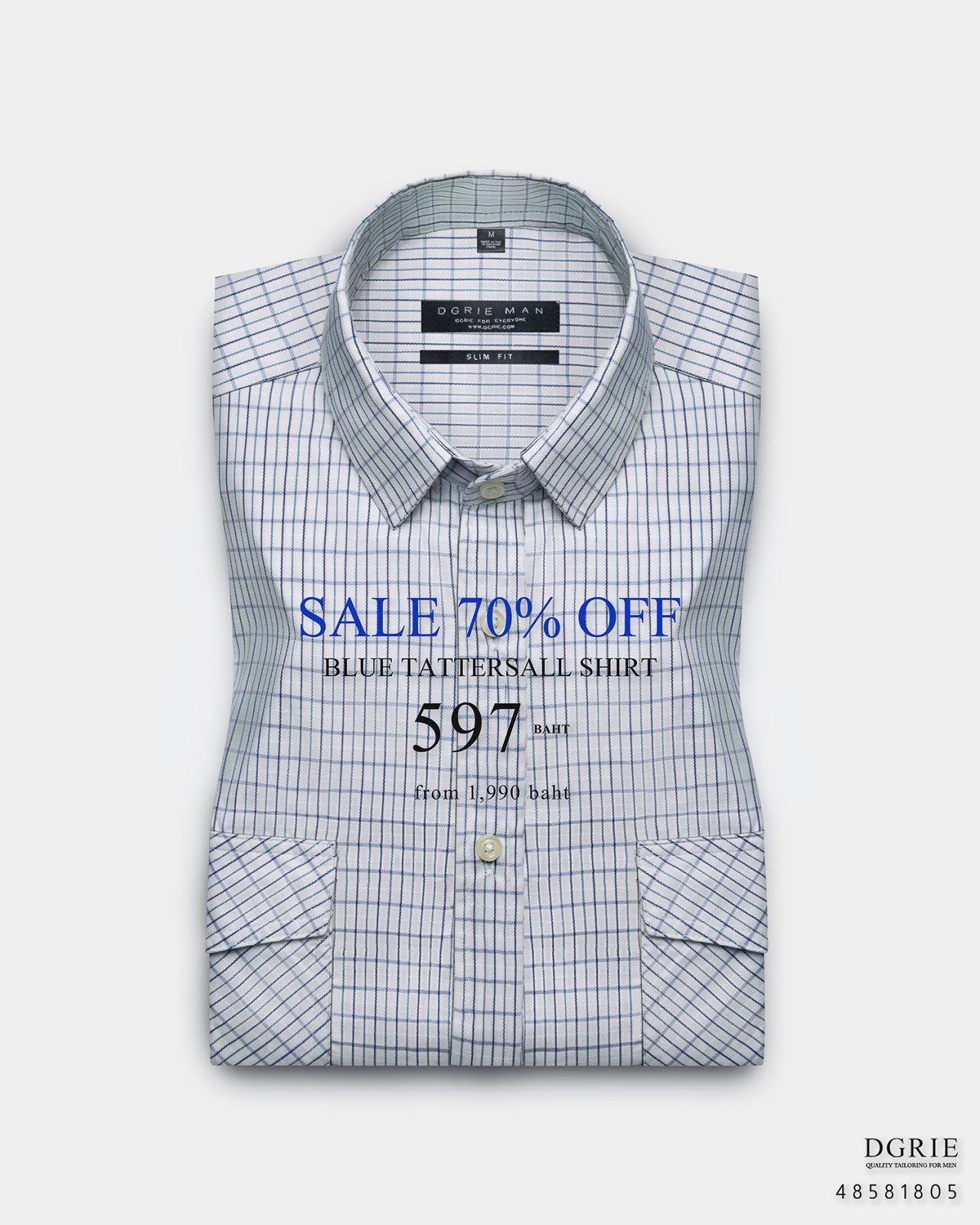 blue tattersall 4tone nw cotton shirt outlet dgrie