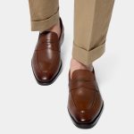 cognac premium penny loafer shoes dgrie 1