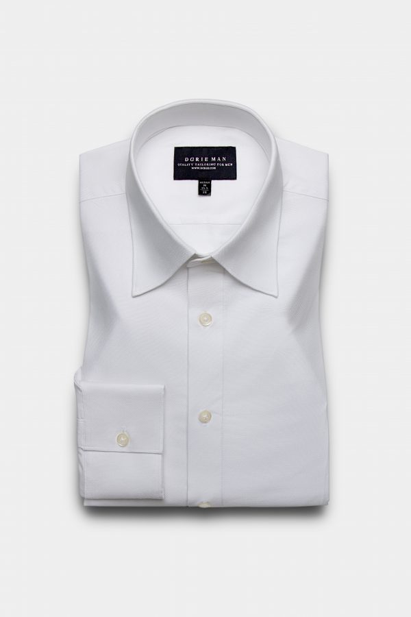 d18 straight point collar white s02 shirt dgrie