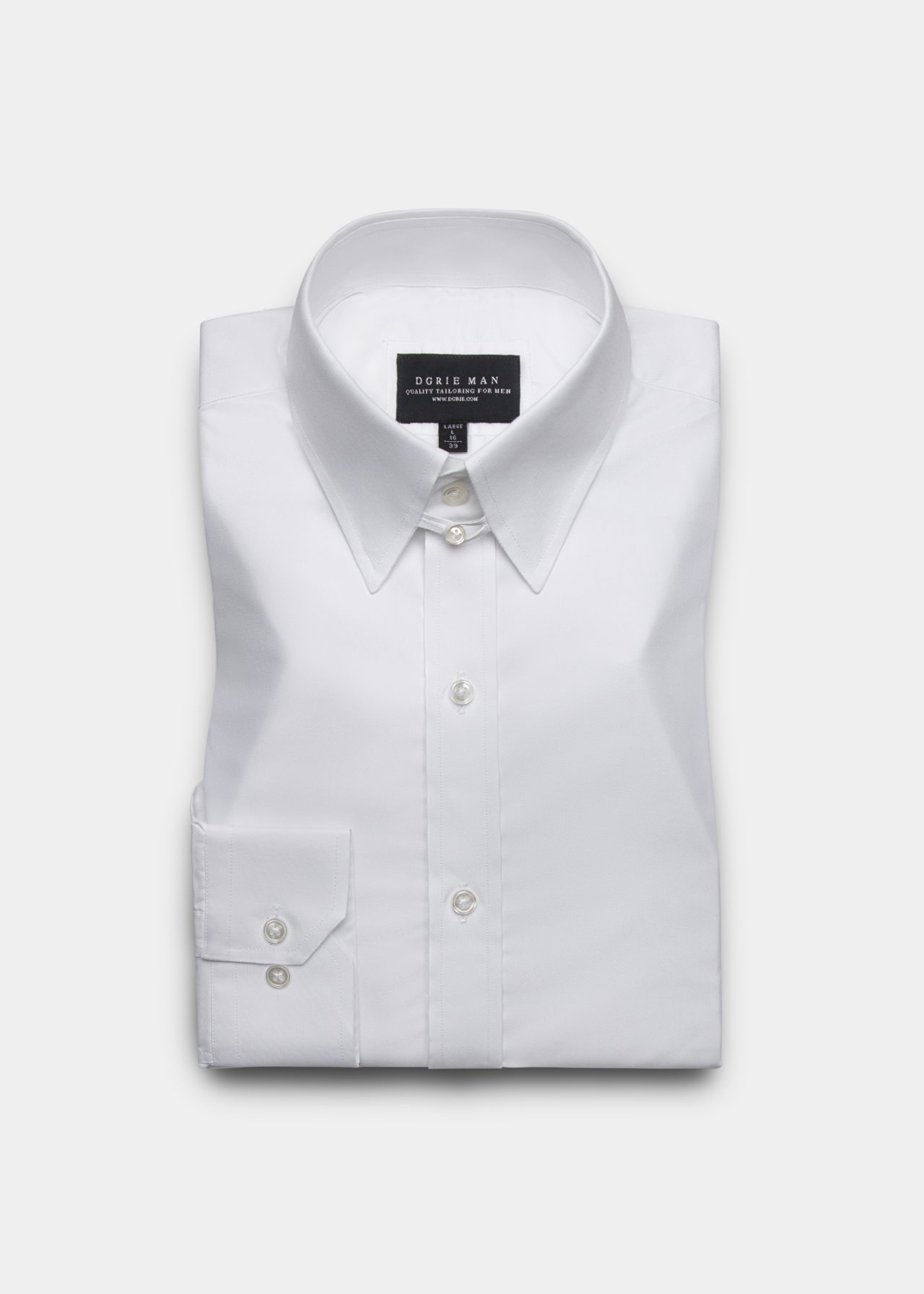 d24 tap collar white shirt dgrie
