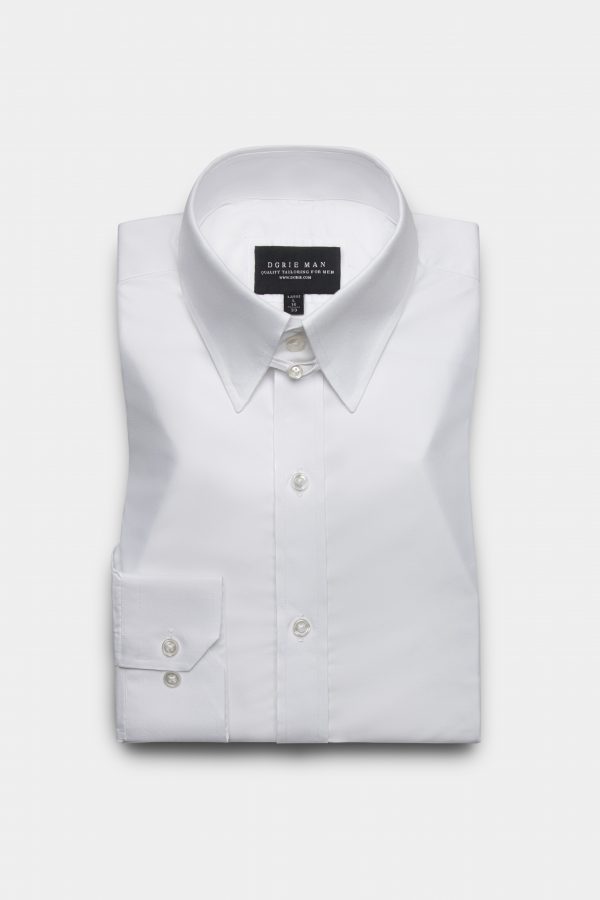 d24 tap collar white shirt dgrie