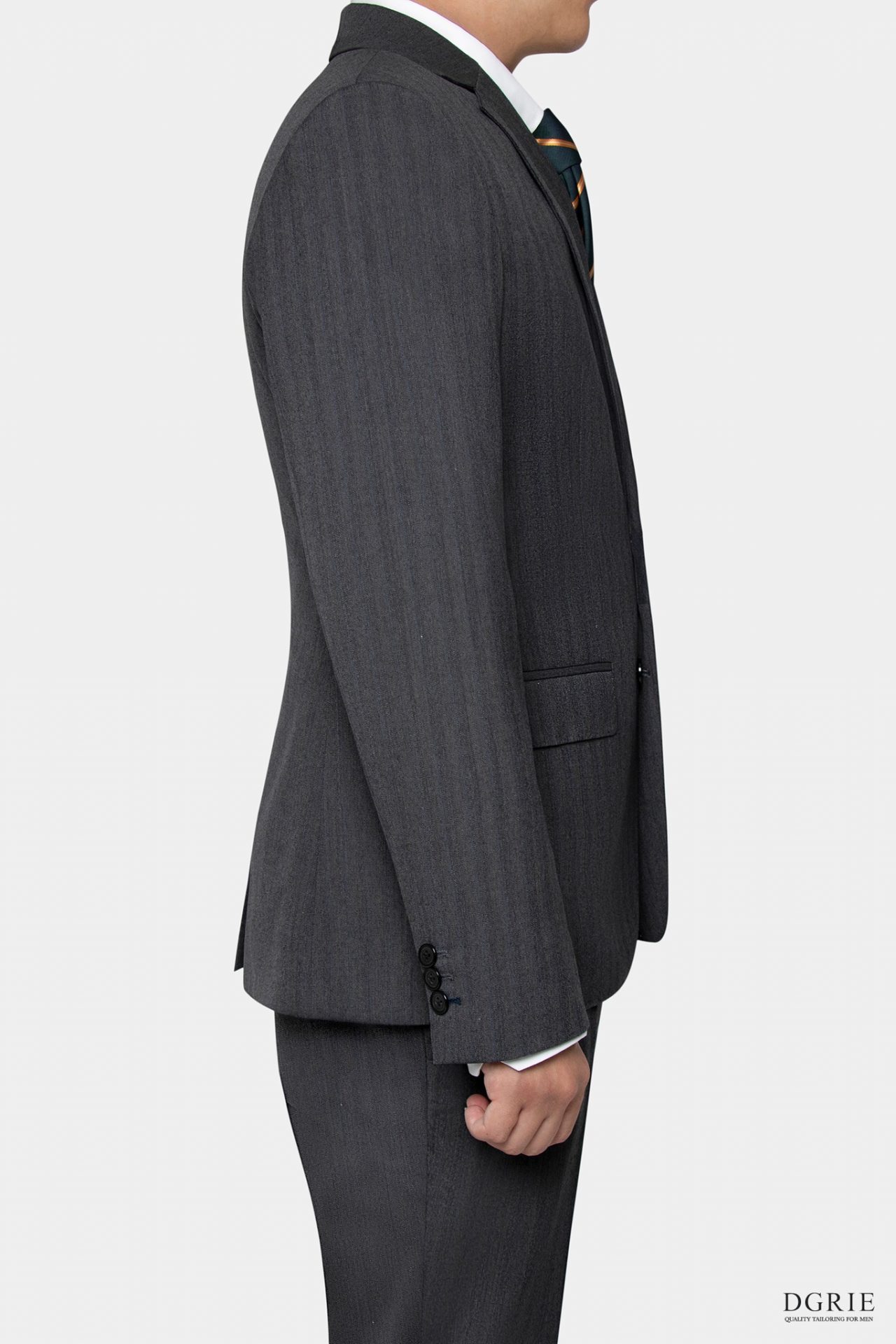 dgrie dark grey blue stripe wool jacket dgrie