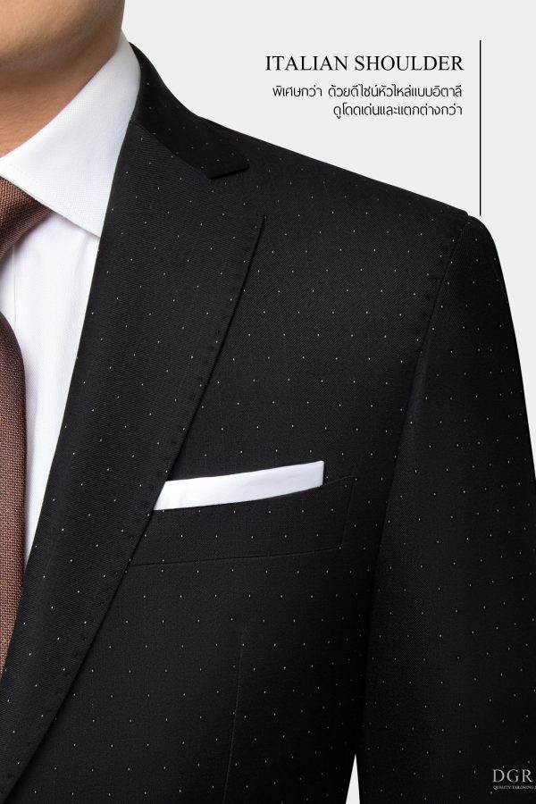 dgrie supper black polkadot jacket suit dgrie 4