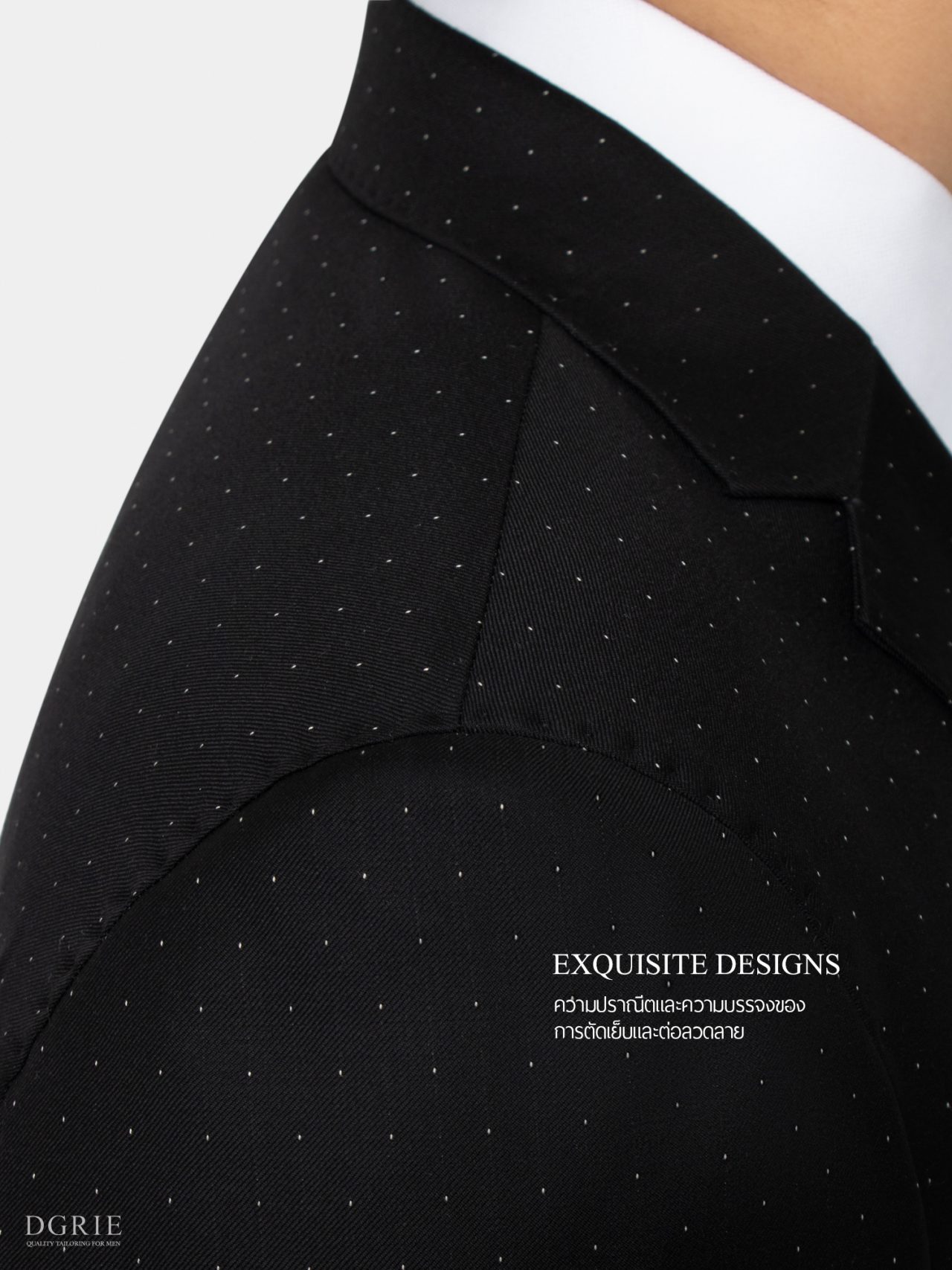 dgrie supper black polkadot jacket suit dgrie 5