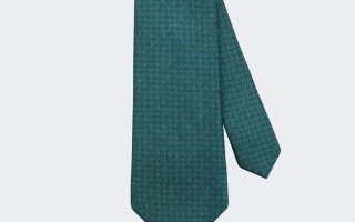 green pattern textured necktie dgrie