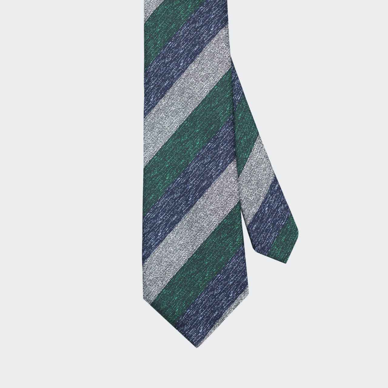 greenampnavy three tone awmimh stripe necktie dgrie