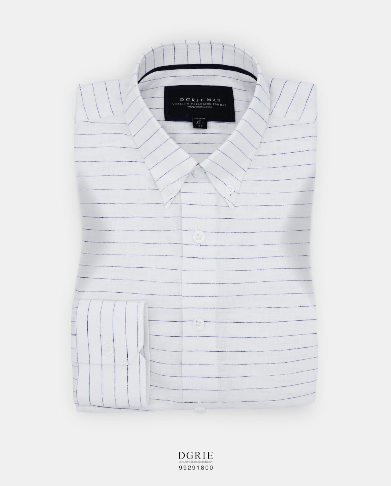 premium white linen striped shirt dgrie 1