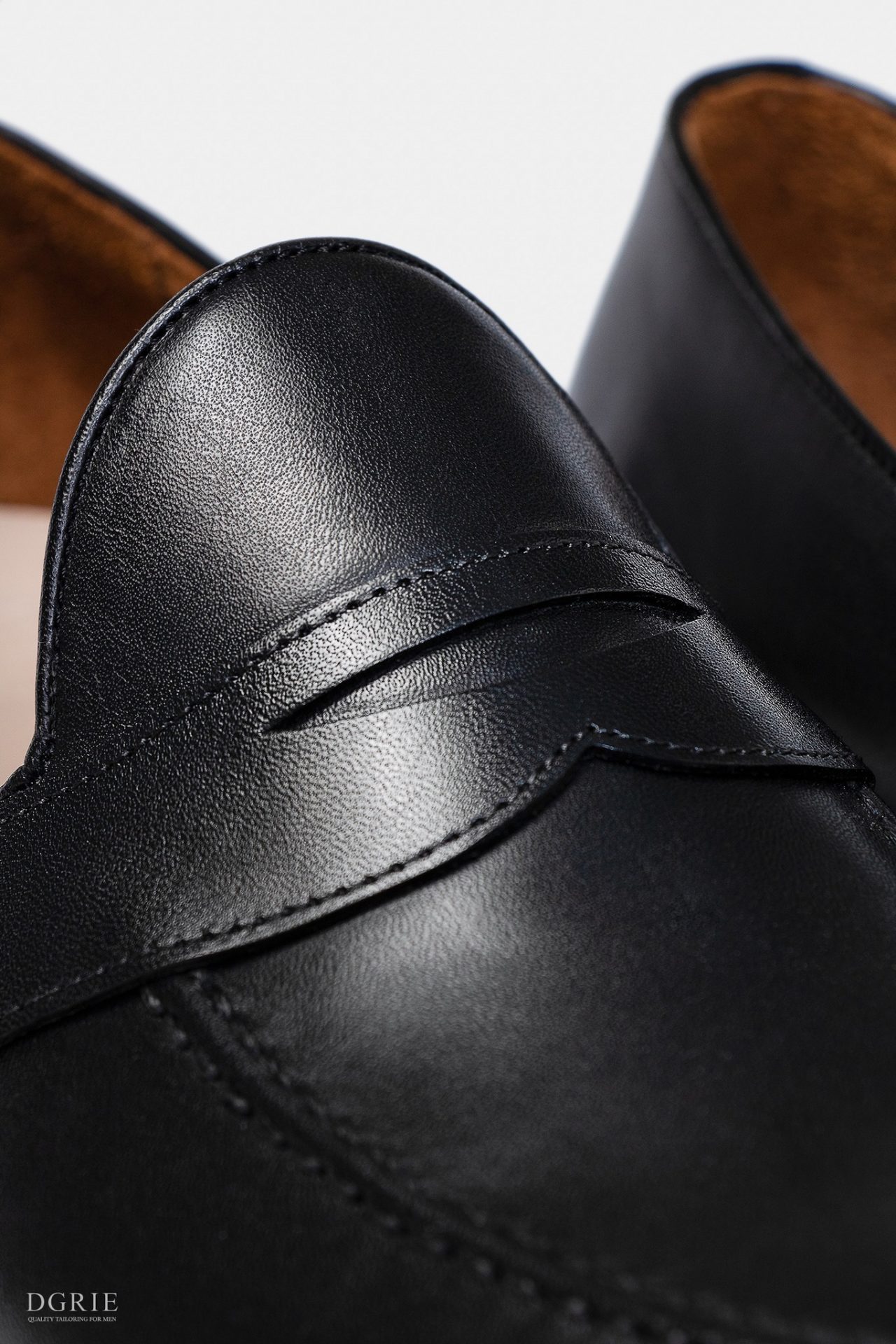 dgrie black full strap penny loafer by dgrie dgrie