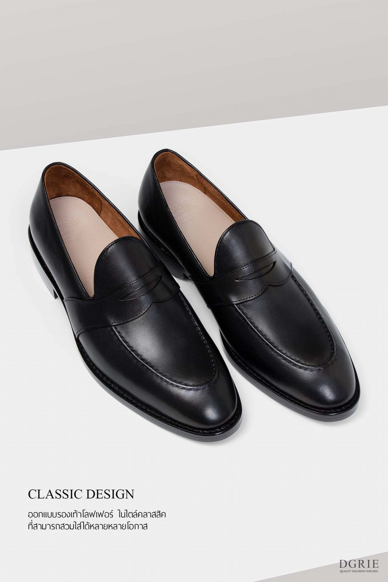 dgrie black full strap penny loafer by dgrie dgrie 8
