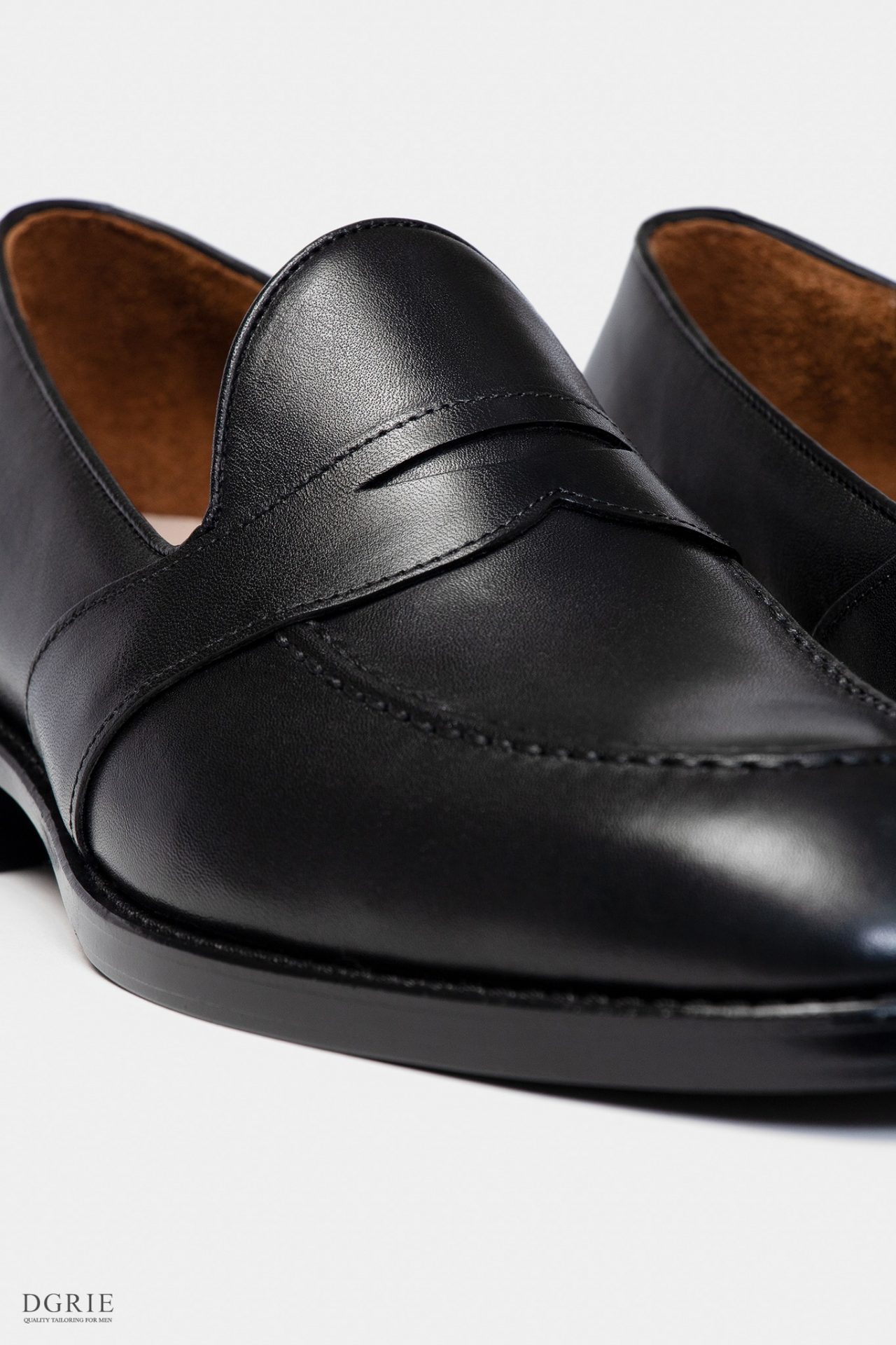 dgrie black full strap penny loafer by dgrie dgrie 9