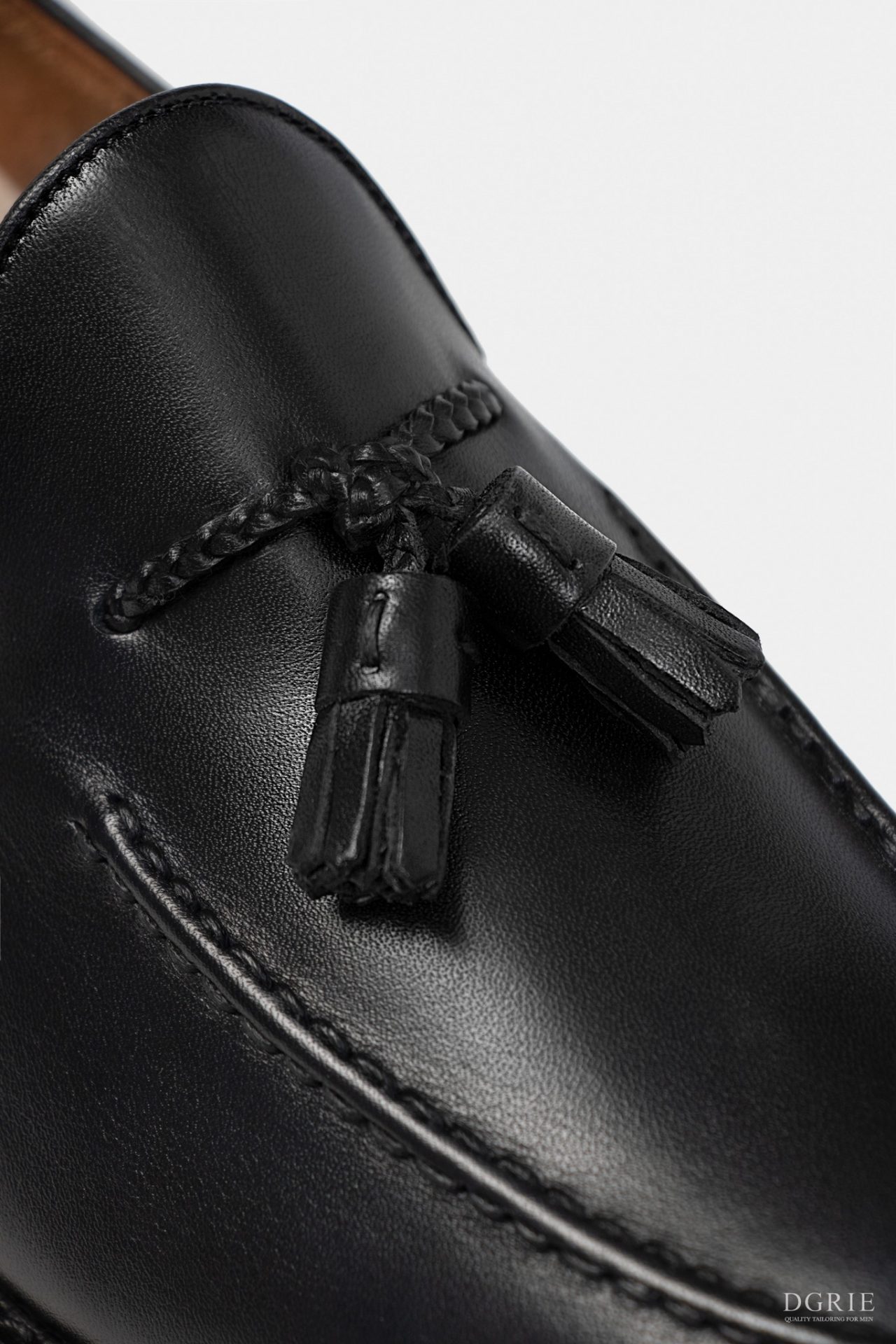 dgrie black tassel loafer shoe dgrie