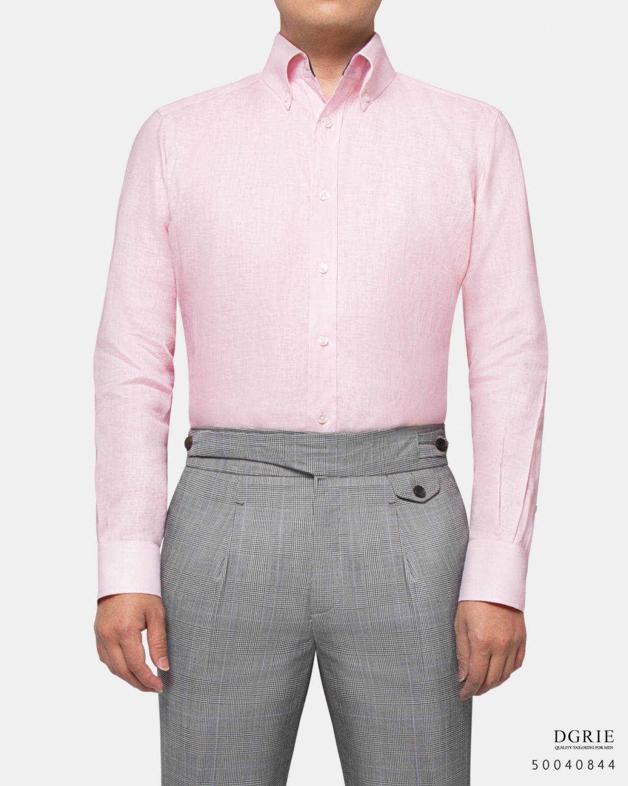 dgrie blush pink button down linen shirt dgrie 1