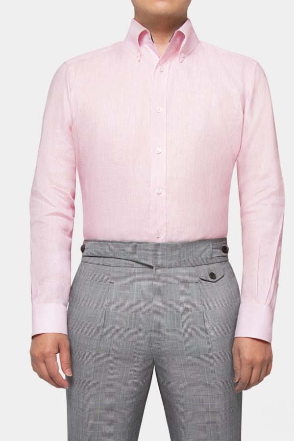 dgrie blush pink button down linen shirt dgrie 7