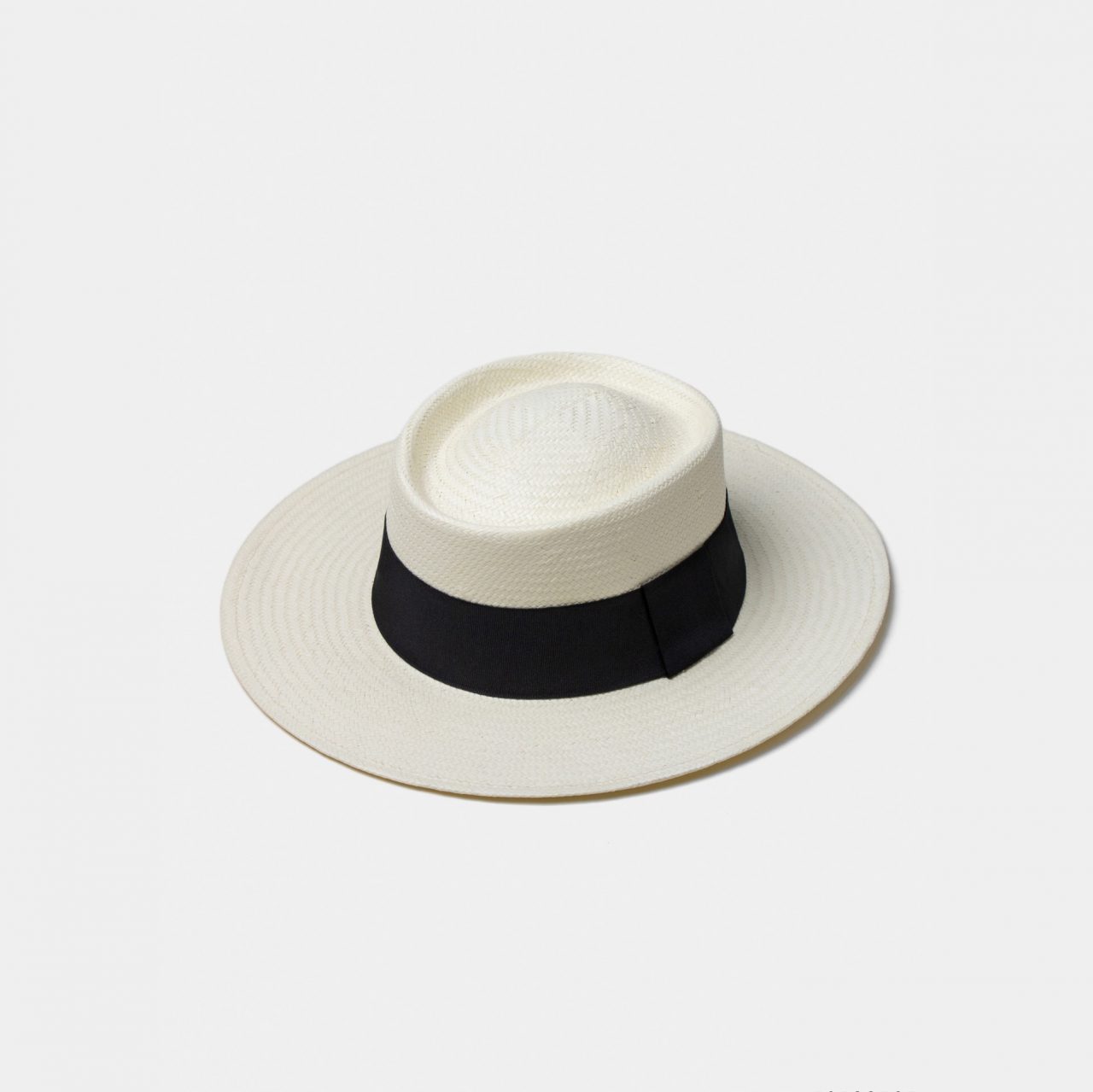 panama hat beige black ribbon dgrie