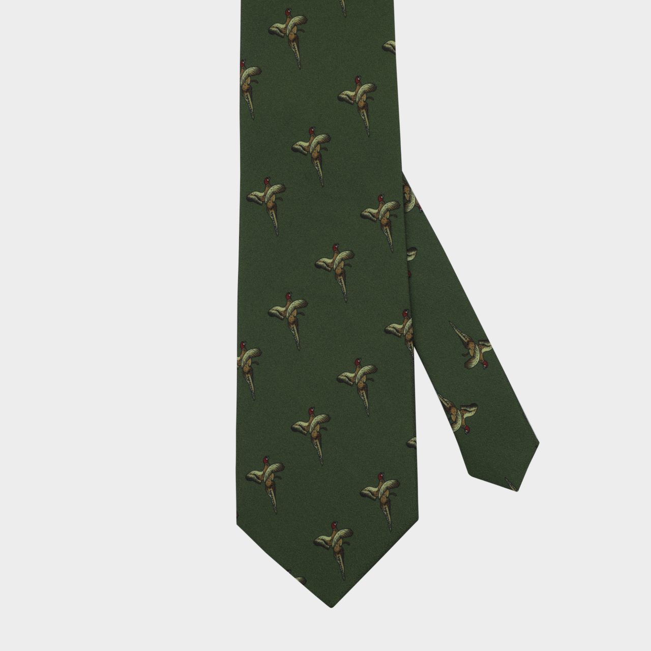 classic green bird necktie dgrie