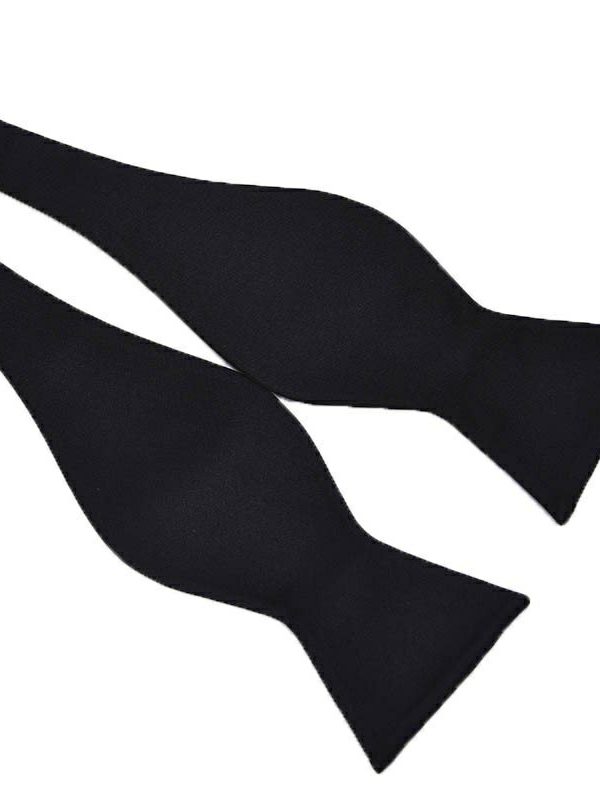self tie bow tie plain black dgrie