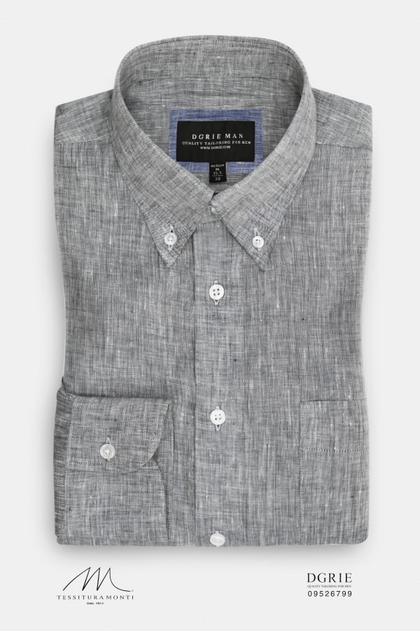 monti blue linen button down shirt copy dgrie