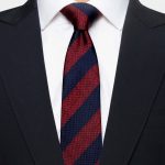 navy red strip rn two tone necktie dgrie