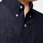 dgrie irish linen dark navy white stripe shirt dgrie 3