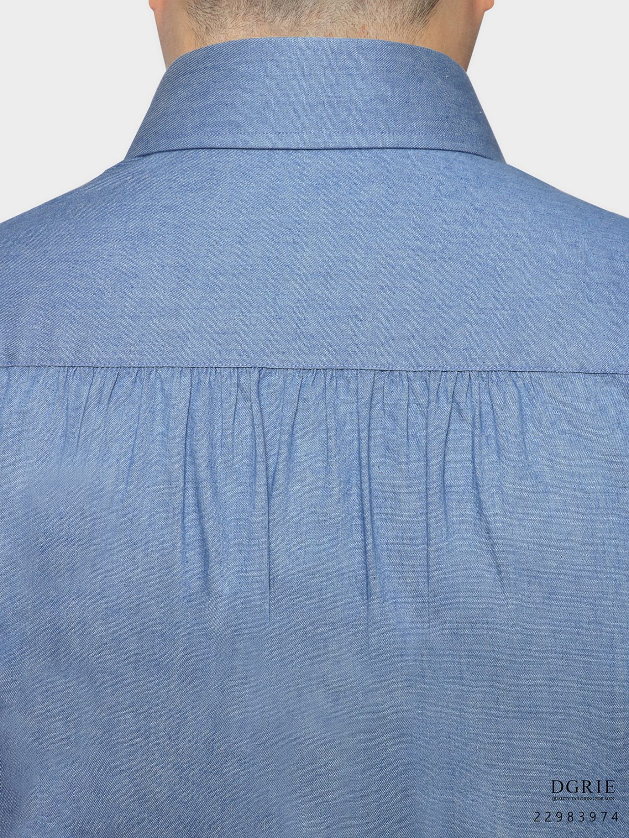 dgrie italian blue bleached denim spread collar shirts dgrie
