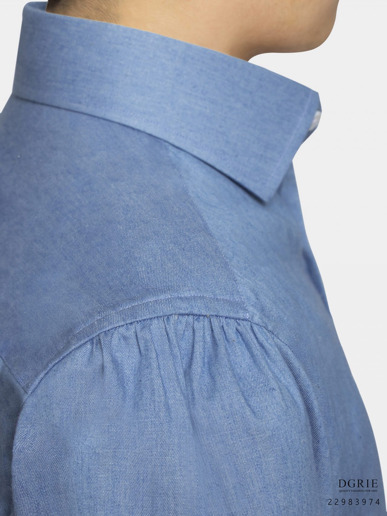 dgrie italian blue bleached denim spread collar shirts dgrie 3