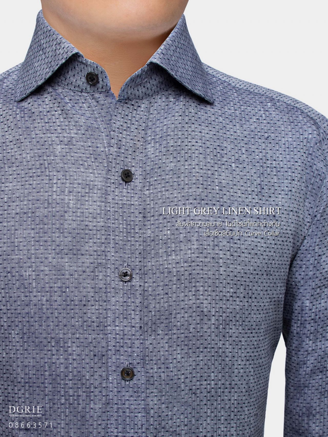 dgrie light gray curve collar linen shirt dgrie 1