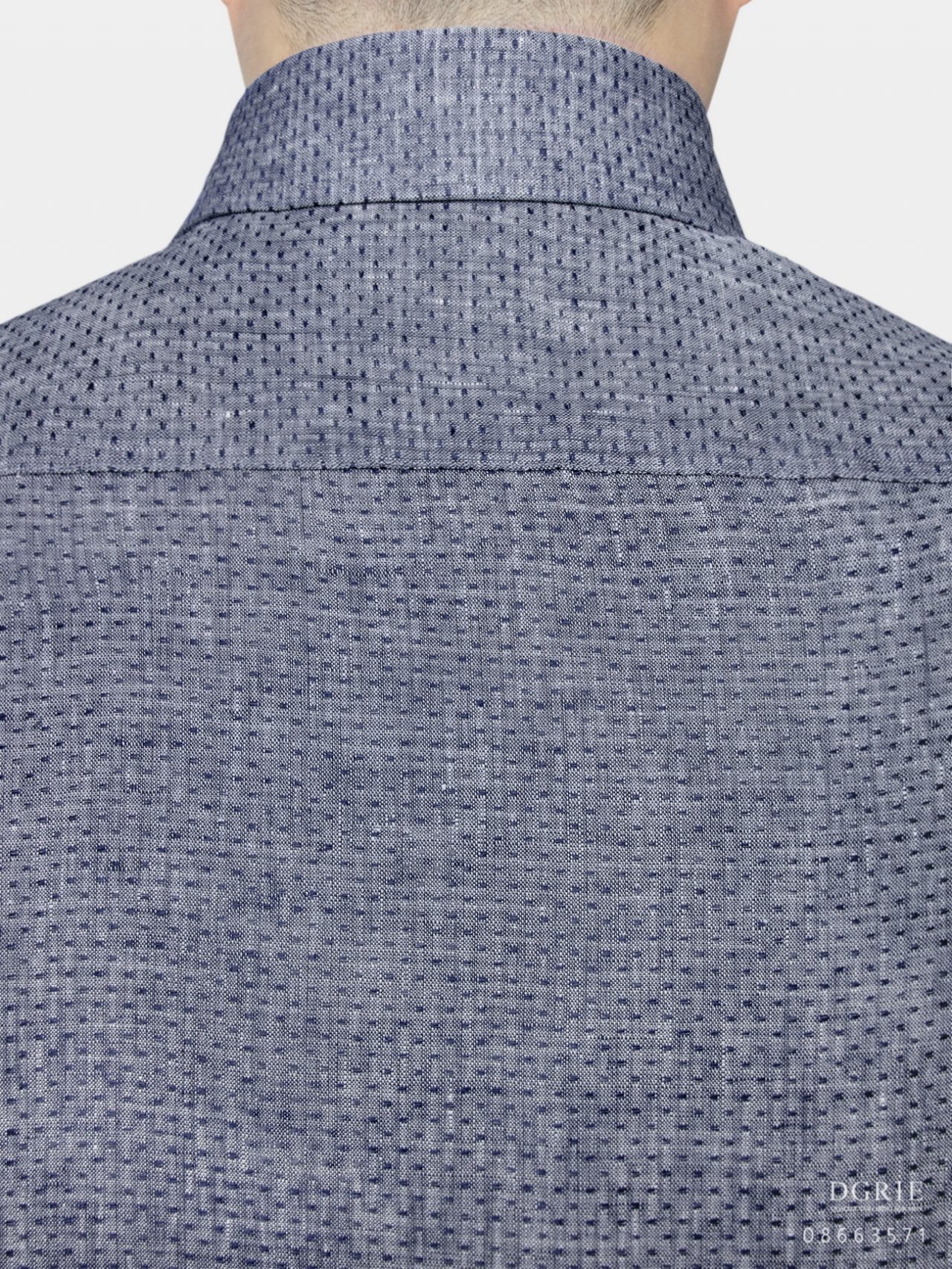 dgrie light gray curve collar linen shirt dgrie