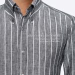 dgrie linen grayampwhite strip button down collar shirt dgrie 11