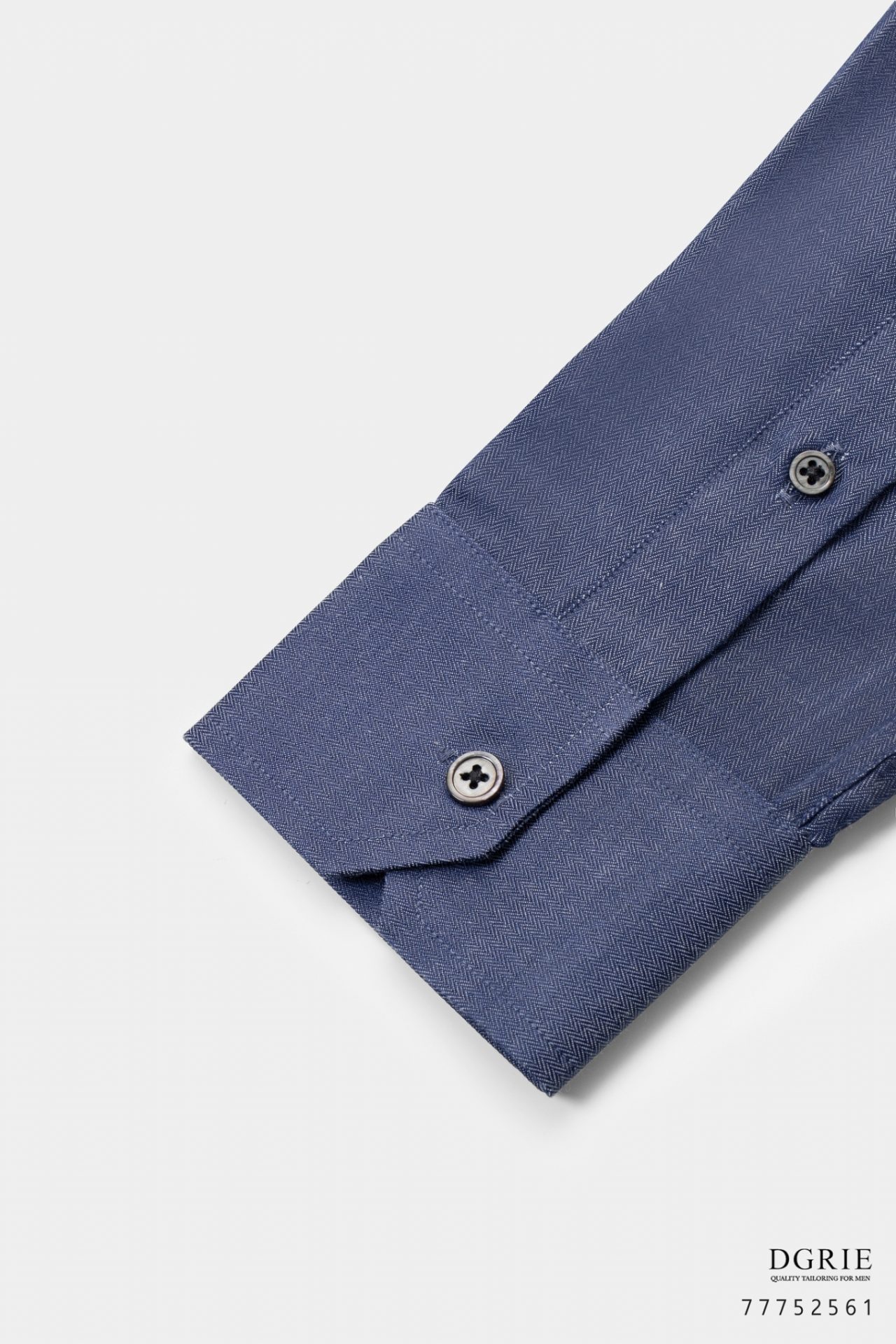dgrie navy blue cotton linen herringbone shirt dgrie