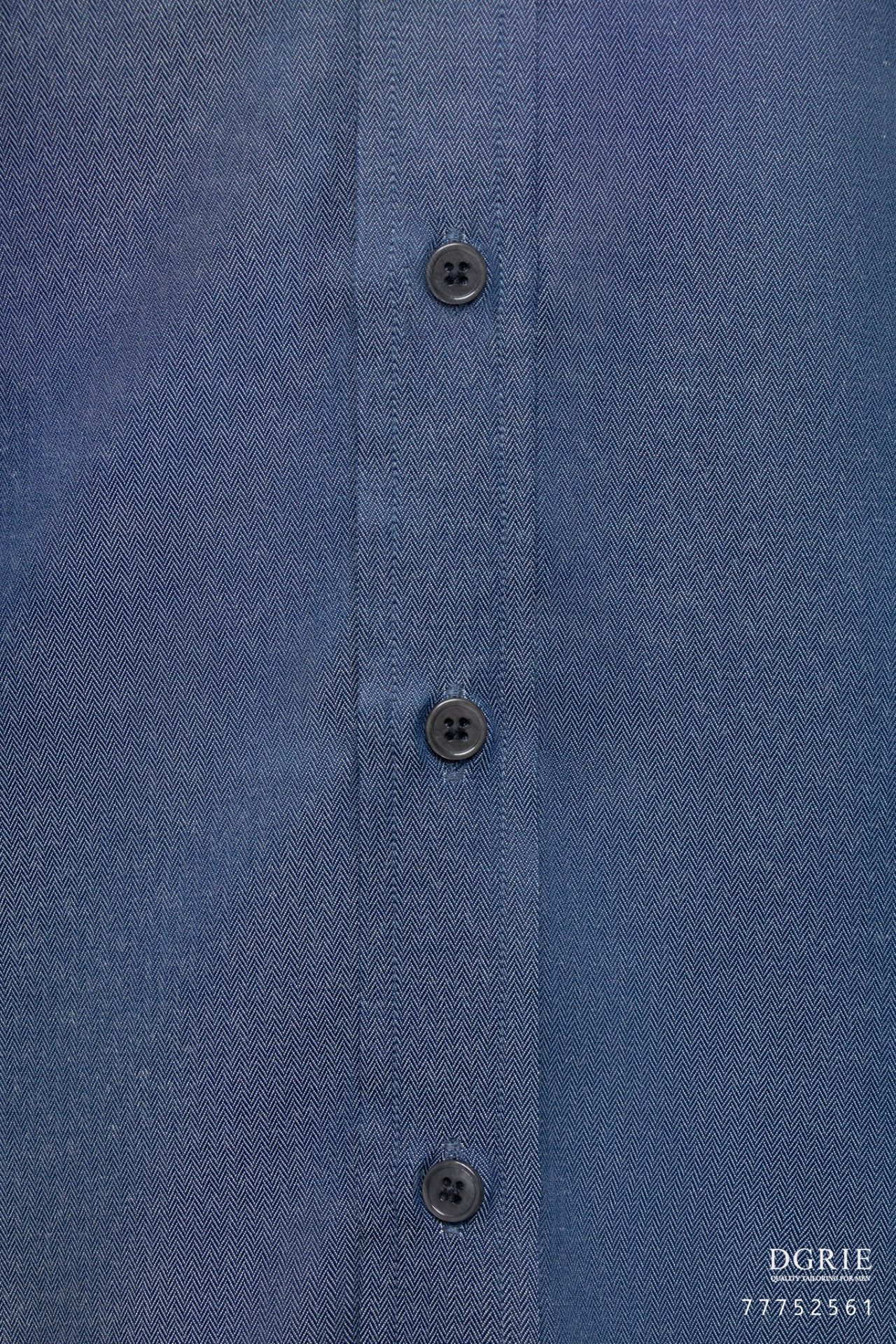 dgrie navy blue cotton linen herringbone shirt dgrie 2