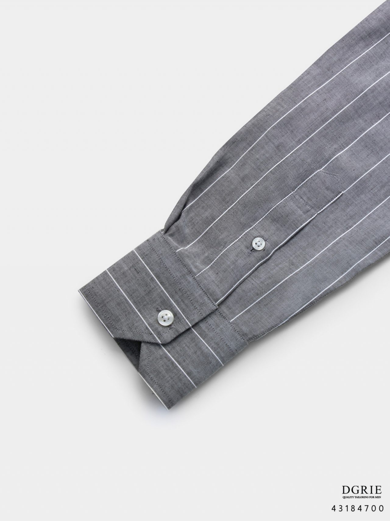 gray wt stripe cotton linen shirt dgrie
