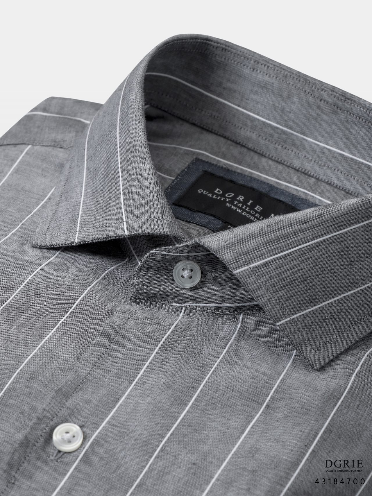 gray wt stripe cotton linen shirt dgrie 5