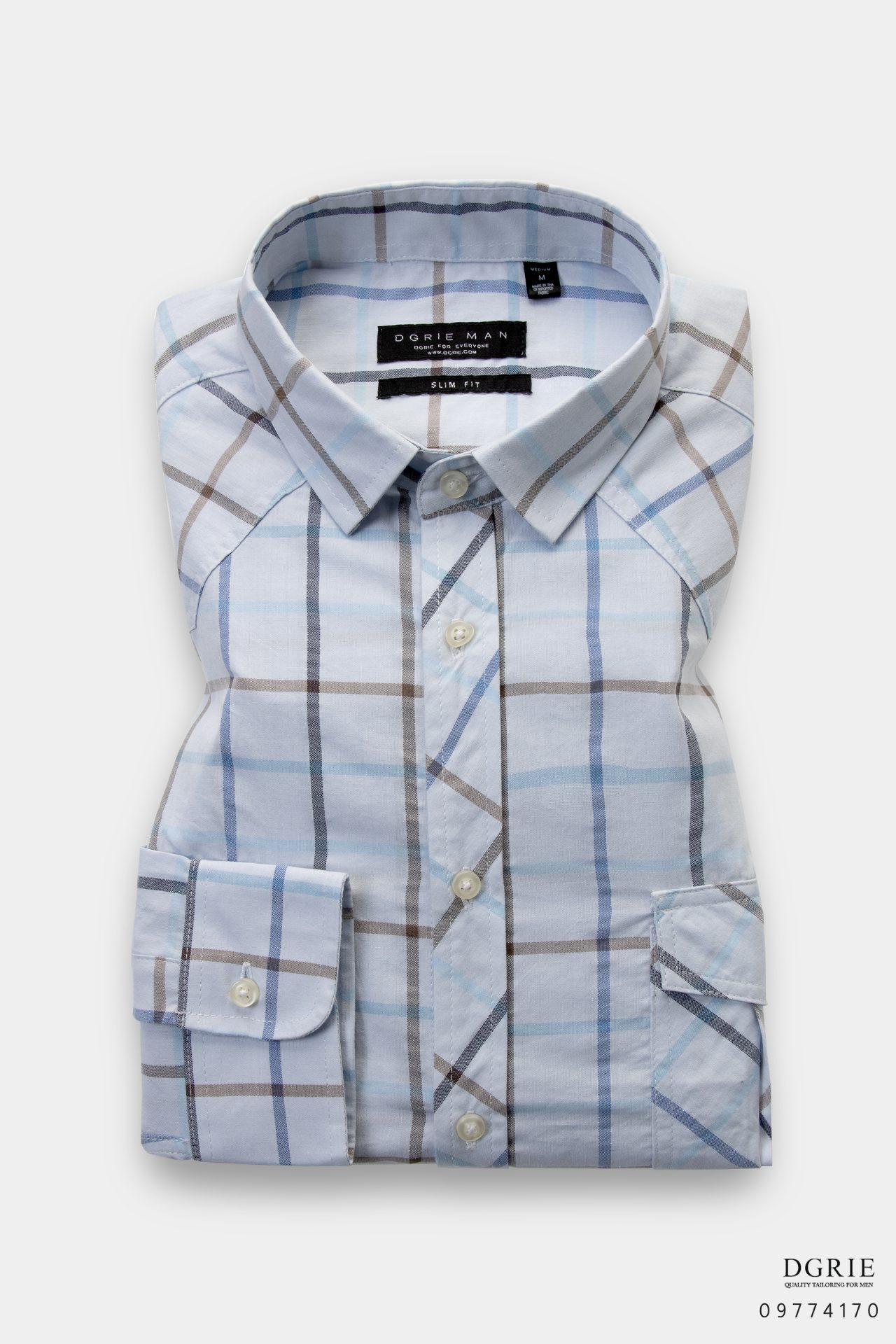 check blue shirt 2 pocket 2 outlet dgrie 1