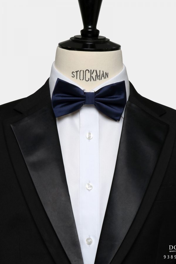 navy silk bowtie dgrie 1