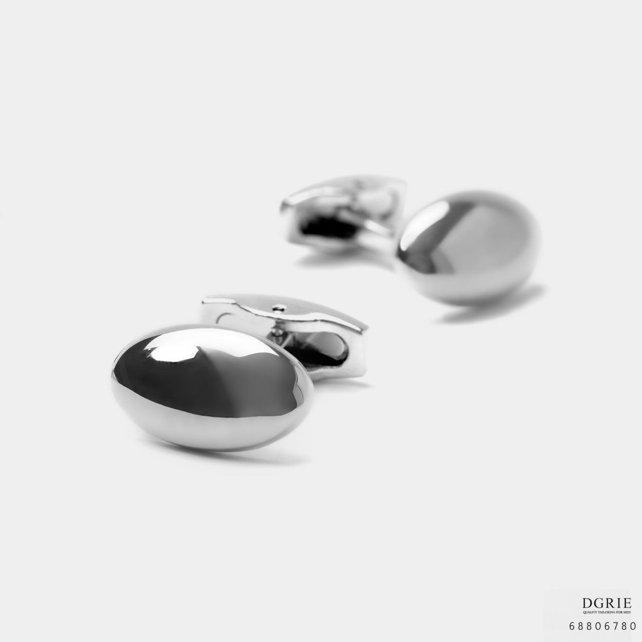 oval ball silver cufflink dgrie 1