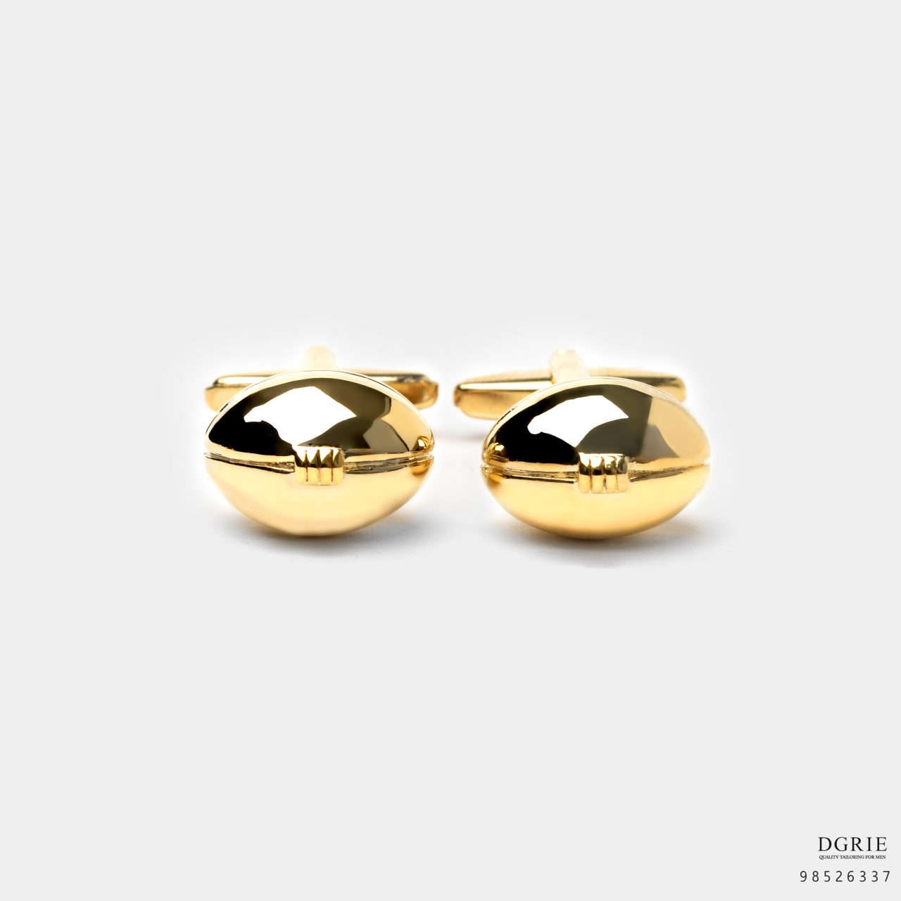 rugby ball gold cufflink dgrie 2