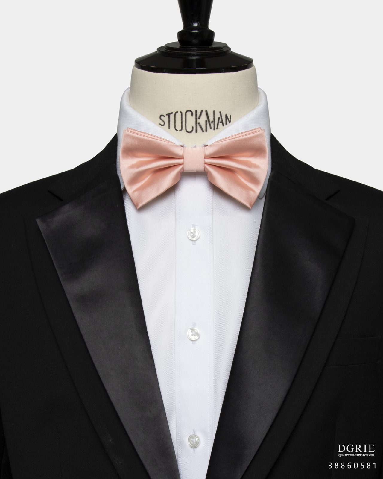 salmon silk bowtie dgrie 1