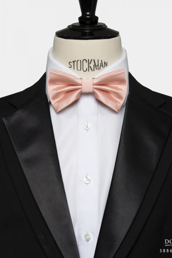 salmon silk bowtie dgrie 1