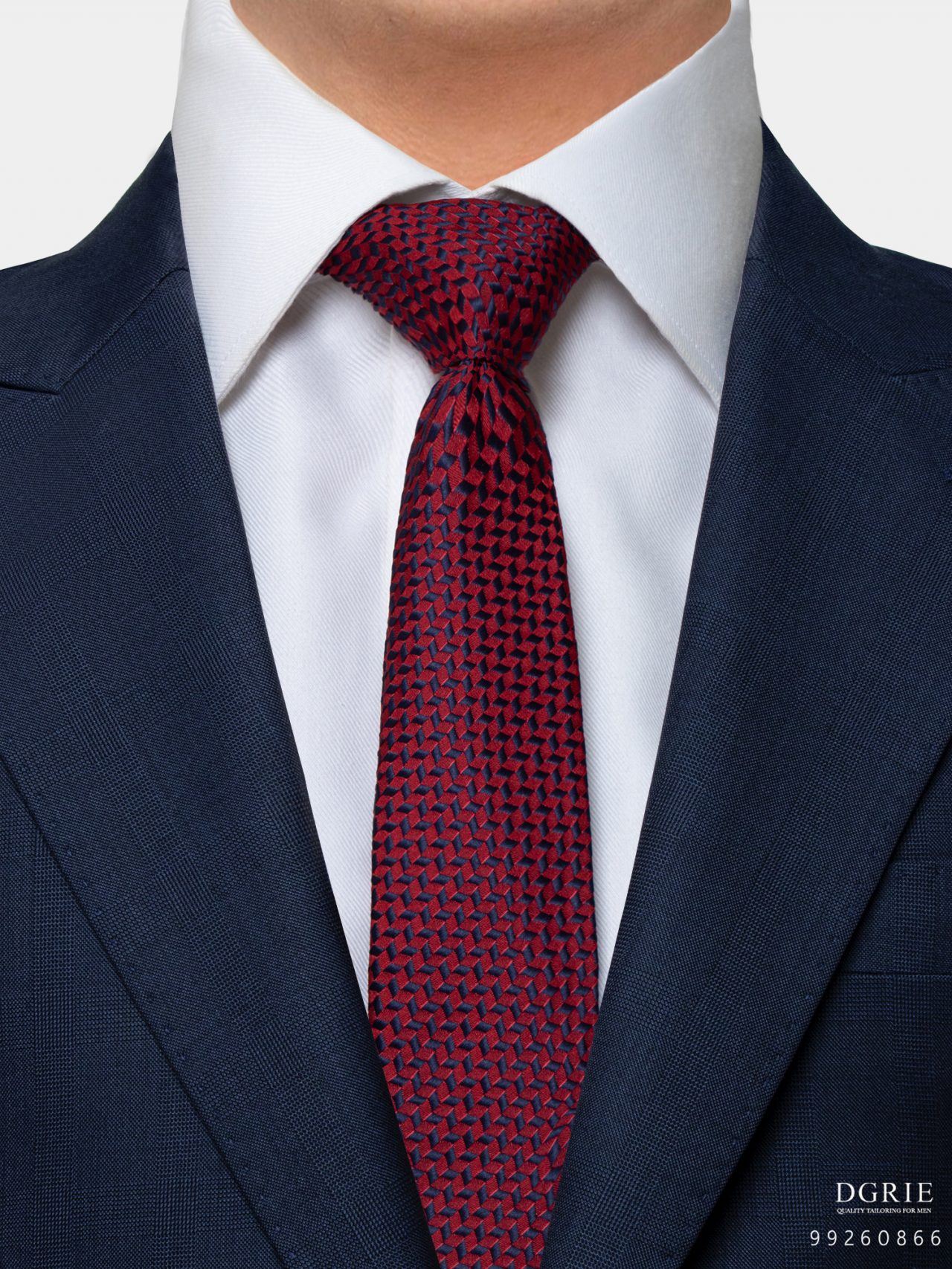 arrow graphic two tone on red 3 inch necktie dgrie 1