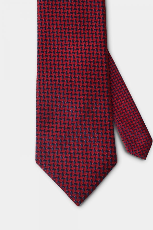 arrow graphic two tone on red 3 inch necktie dgrie