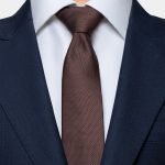 brownampnavy pokadot two tone necktie dgrie 1