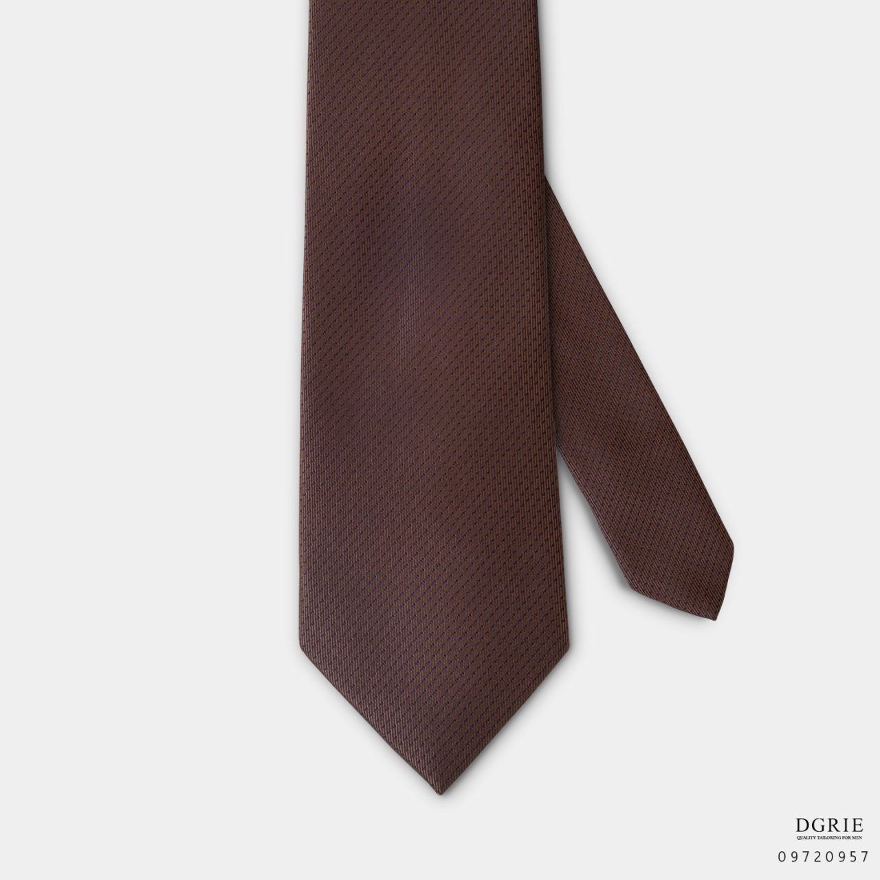 brownampnavy pokadot two tone necktie dgrie