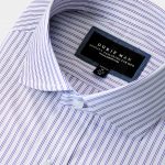 cotton double stripes purpleampwhite pw curve collar shirt dgrie 1