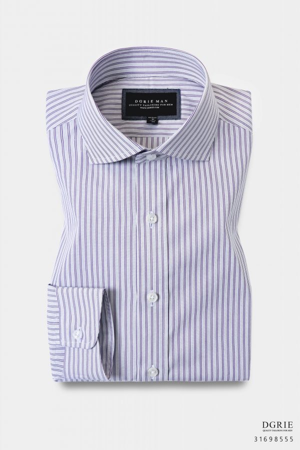 cotton double stripes purpleampwhite pw curve collar shirt dgrie 2