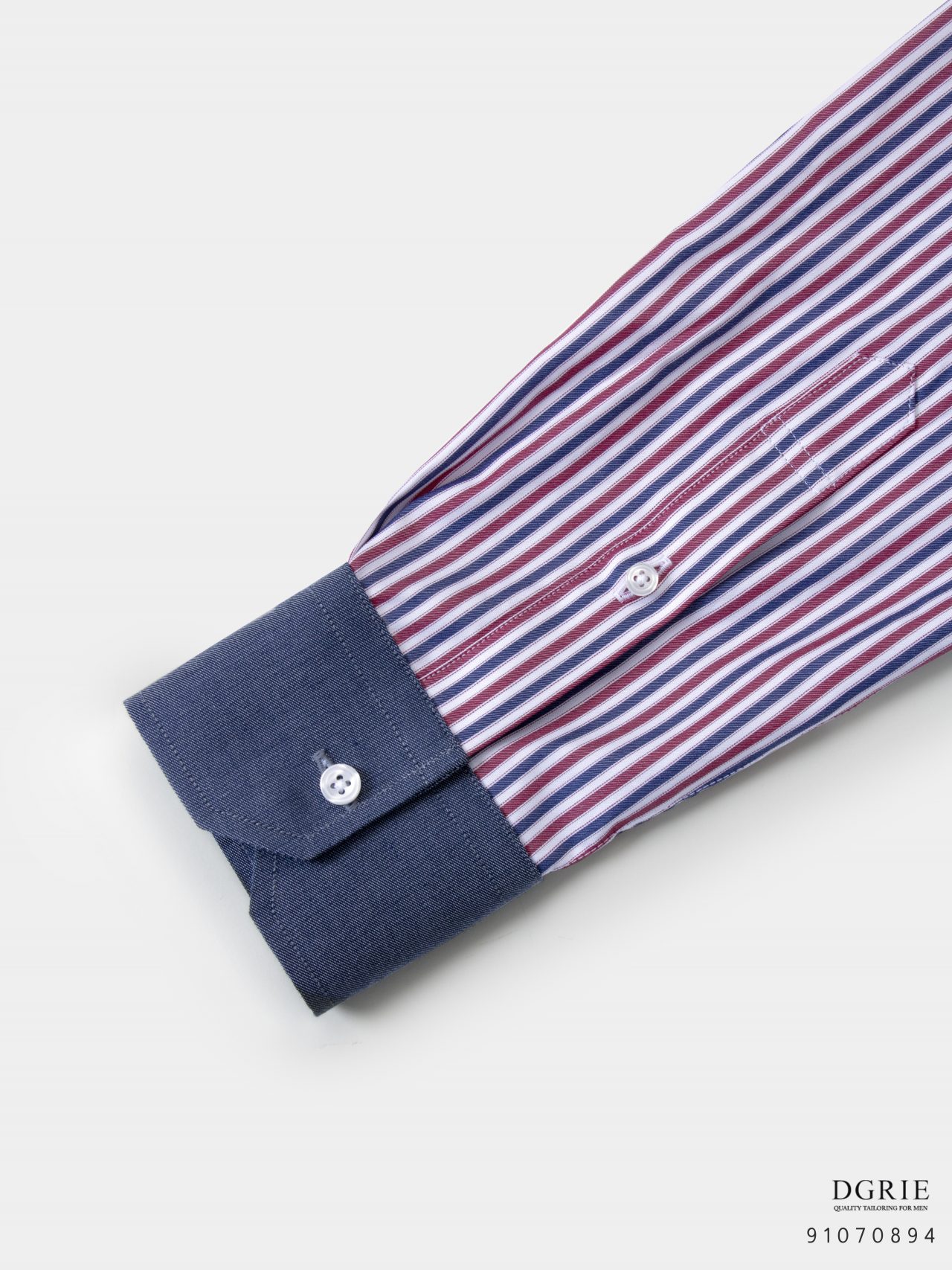cotton triple tone stripes navy collar nr shirt dgrie 10