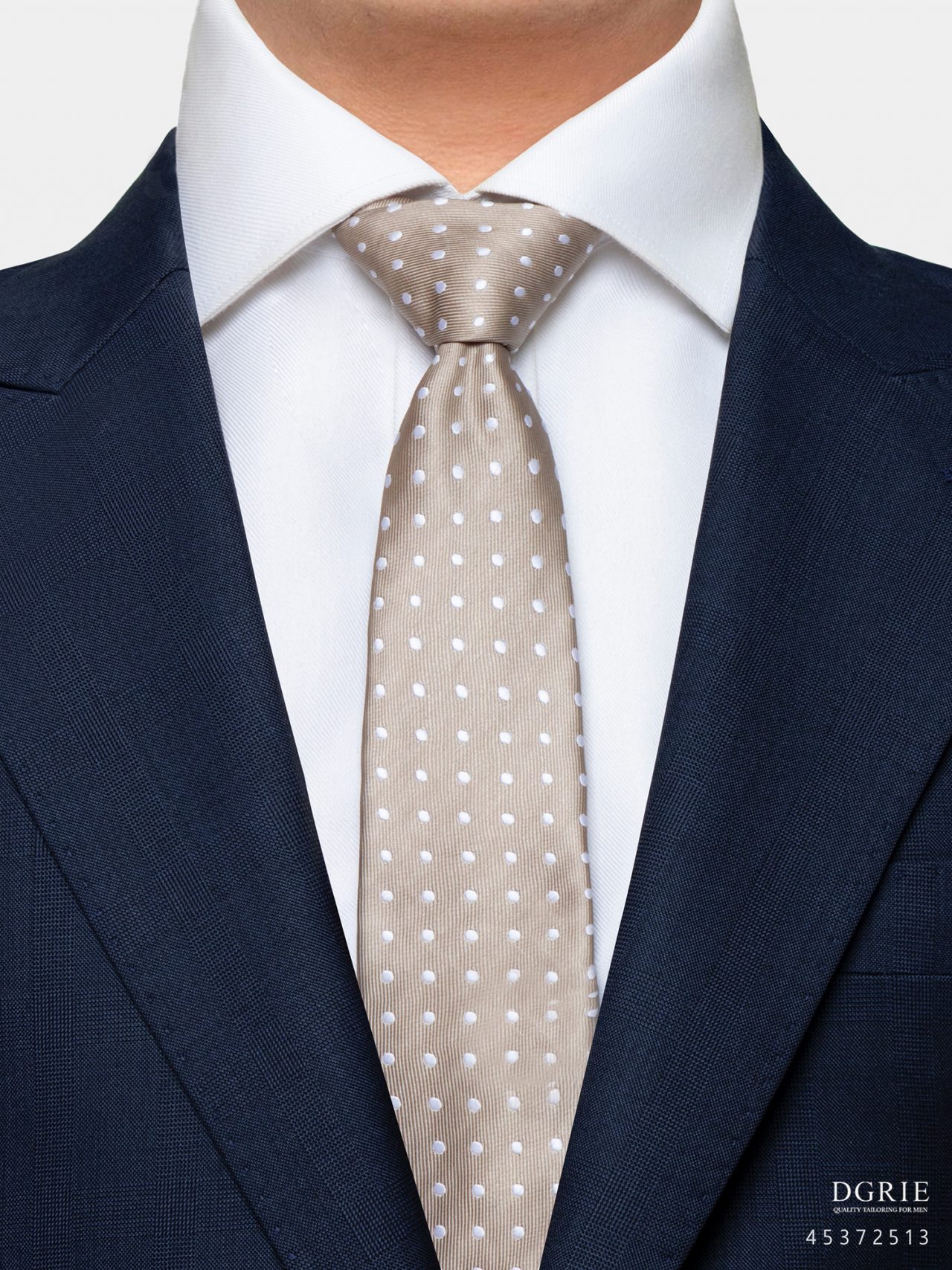 light brown dot white necktie dgrie 1